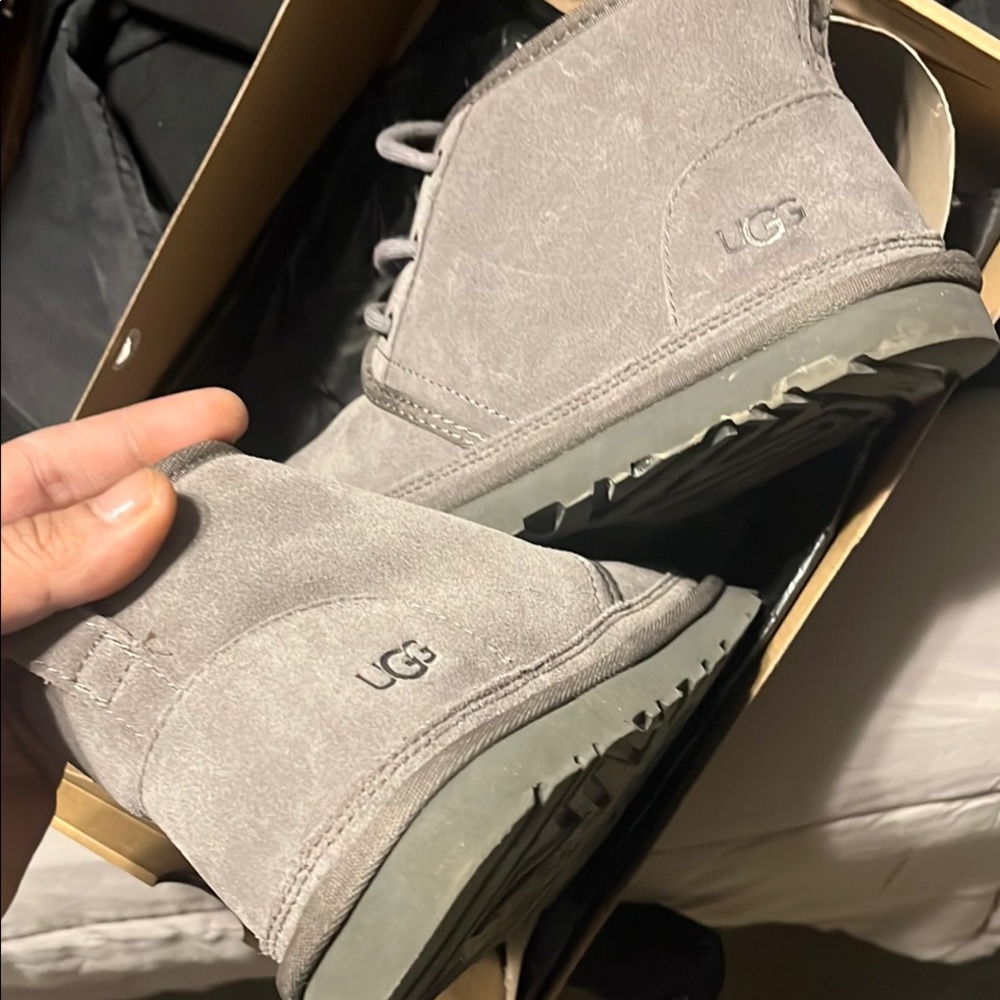 UGG Men's Gray Suede Boots